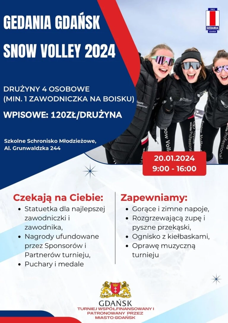 Gedania Gdańsk - Ulotka turnieju siatkarskiego